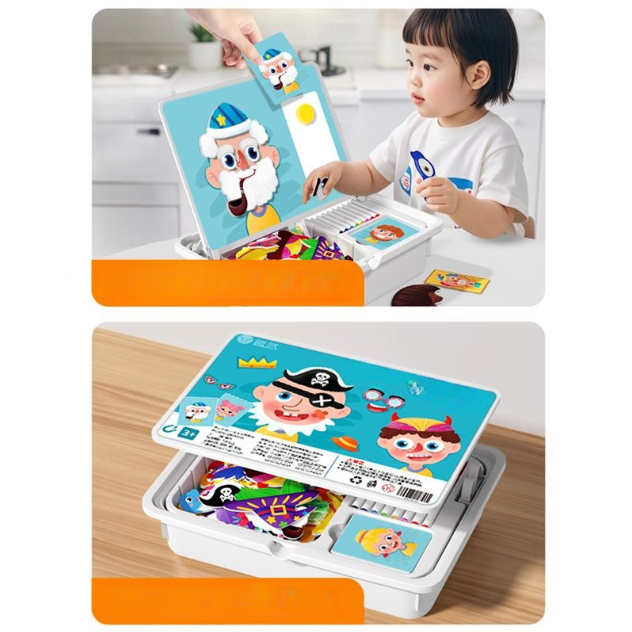 Magnetic Puzzle Dress-Up Game Children's Double-Sided Educational Toy Portable Preschool Learning Toy