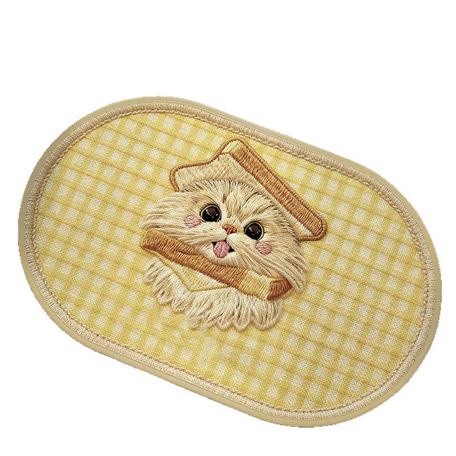 Absorbent Woven Bath Mat with Non-Slip Bottom