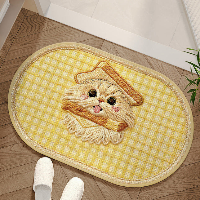 Absorbent Woven Bath Mat with Non-Slip Bottom